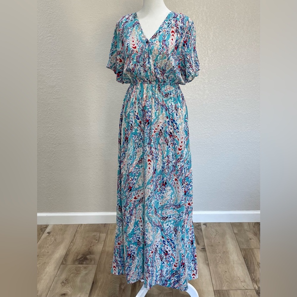 LIKE NEW 100% VISCOSE MAXI DRESS - Picture 1 of 7